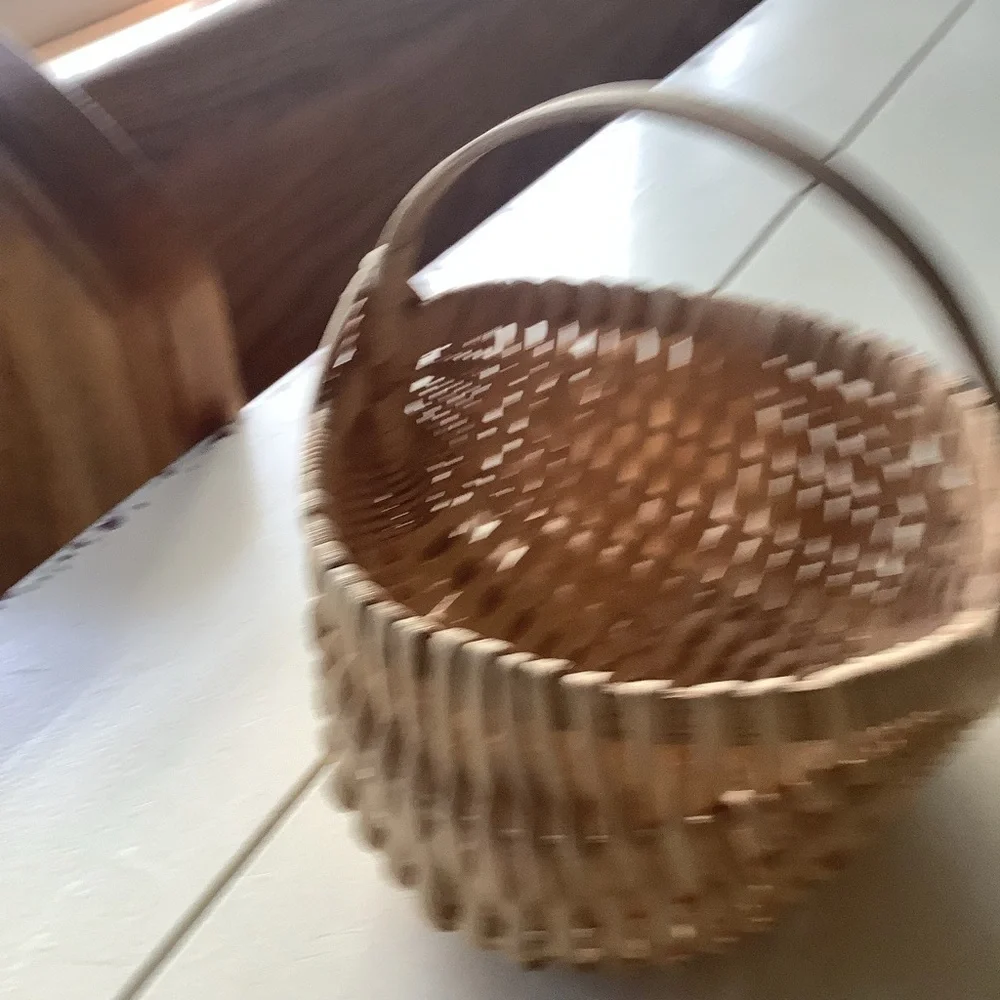 Vintage Set of 2 Woven Small Berry Egg Baskets